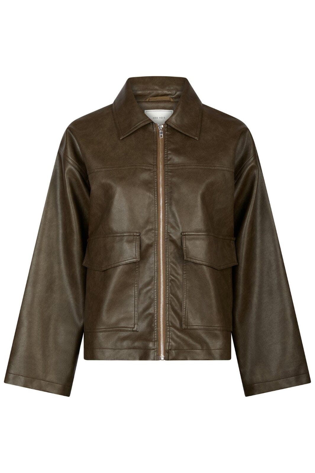 Neo Noir - Titan Faux Leather Jacket - Dark Brown Jakker 