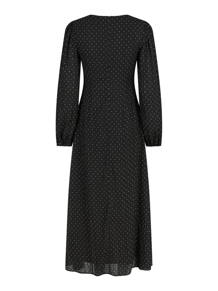 Neo Noir - Toya Dot Crepe Dress - Black Kjoler 