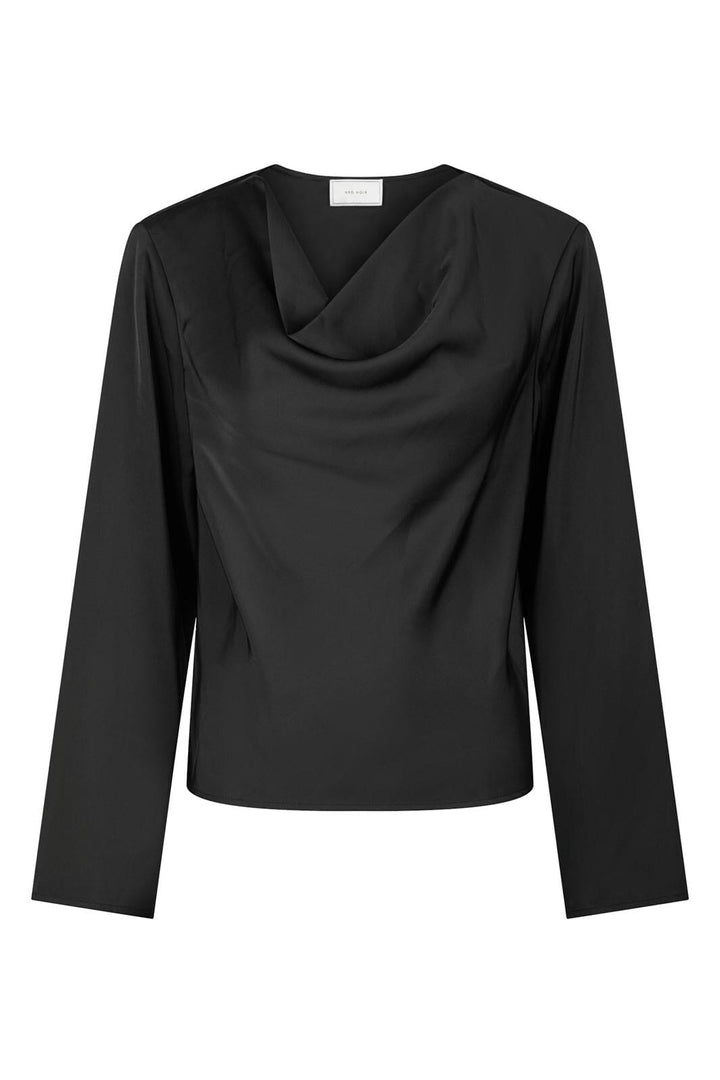 Neo Noir - Vallista Soft Satin Blouse 163844 - Black