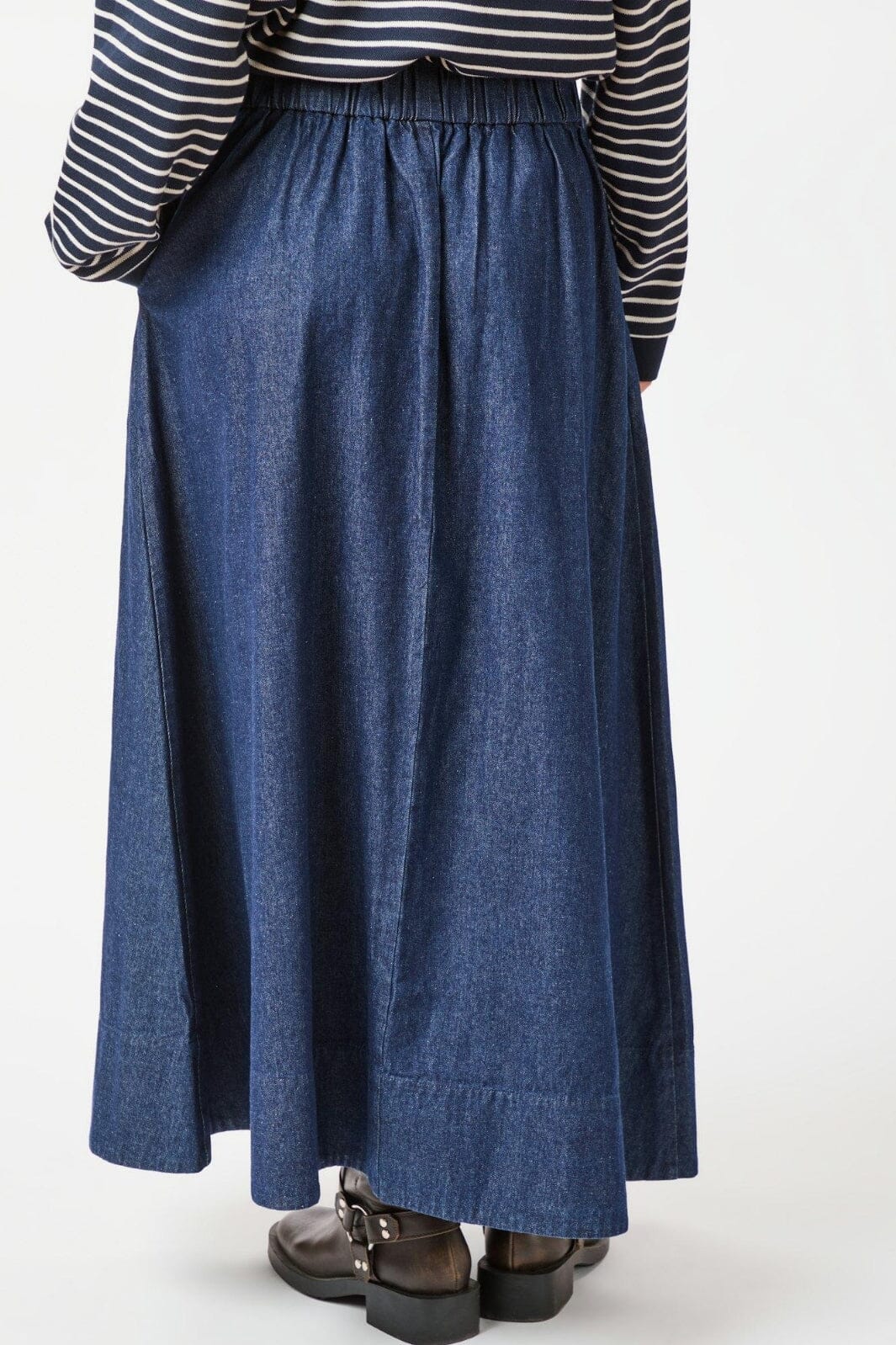 Neo Noir - Yara Denim Long Skirt - Dark Blue Nederdele 