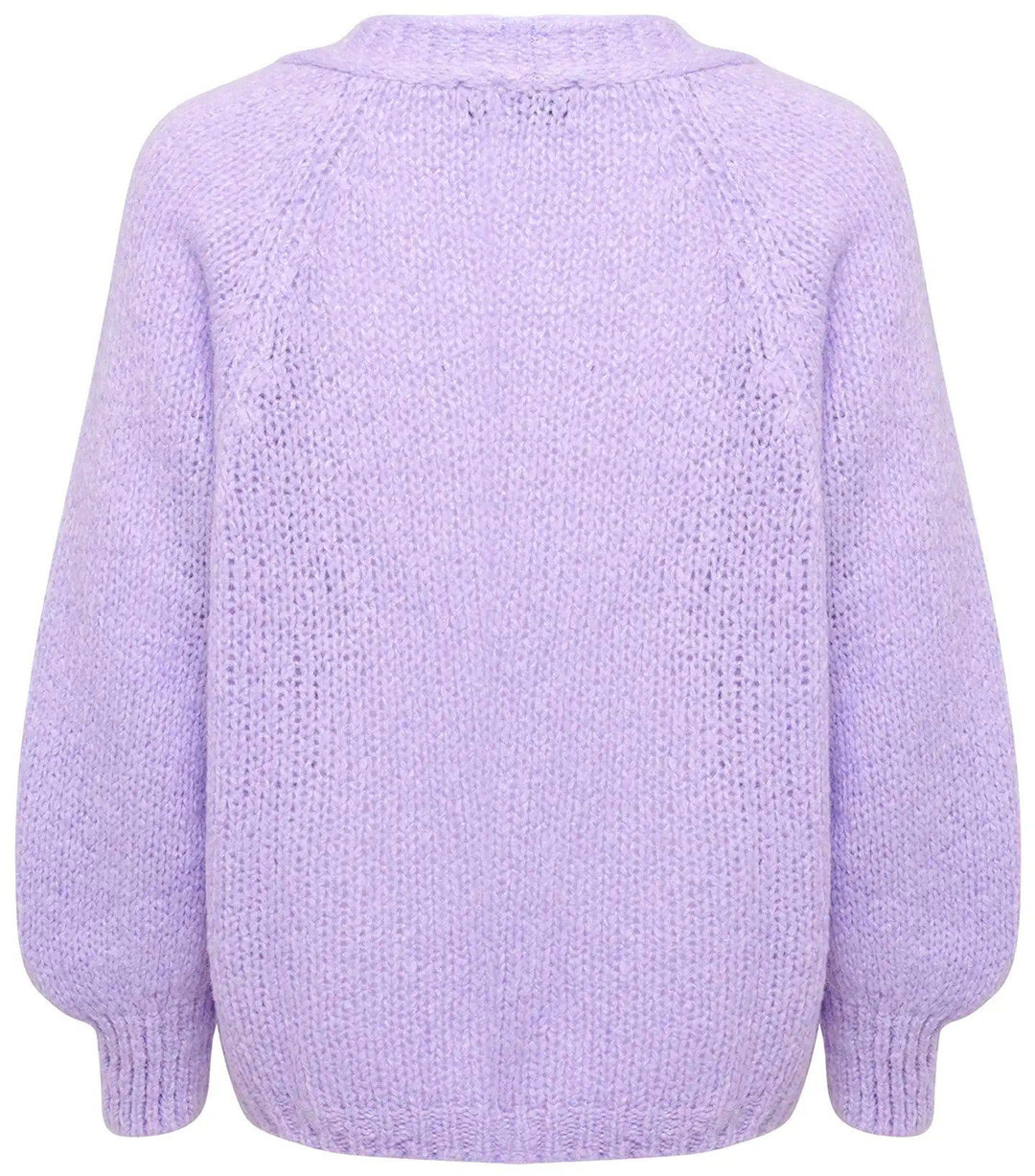 Noella - Fora Knit Cardigan - Pale Lavender Cardigans 