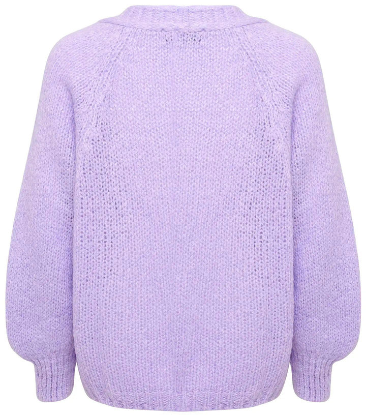 Noella - Fora Knit Cardigan - Pale Lavender Cardigans 