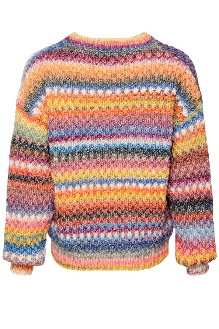 Noella - Gio Knit Blouse - Multi Mix Strikbluser 