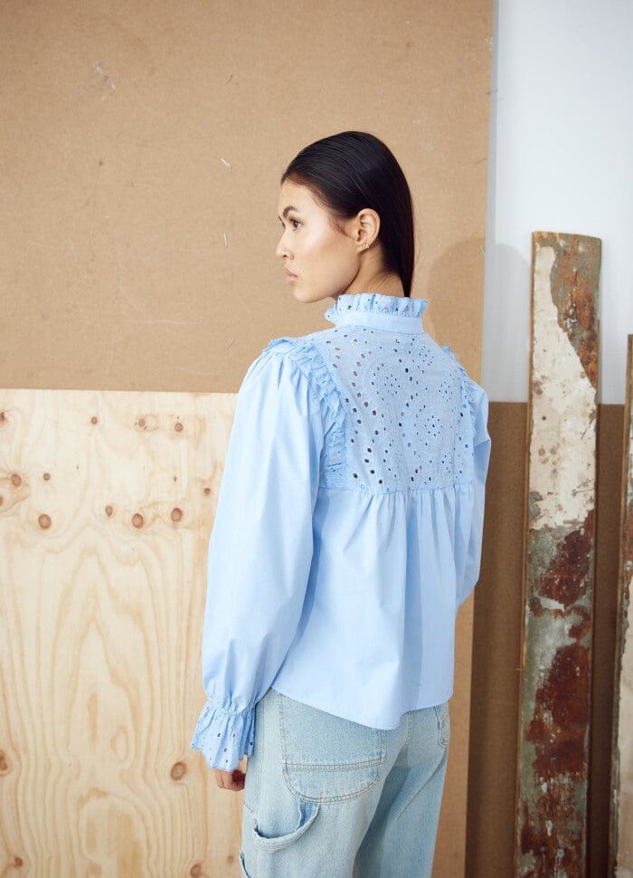 Noella - Jaelynn Blouse - 016 Light Blue Bluser 