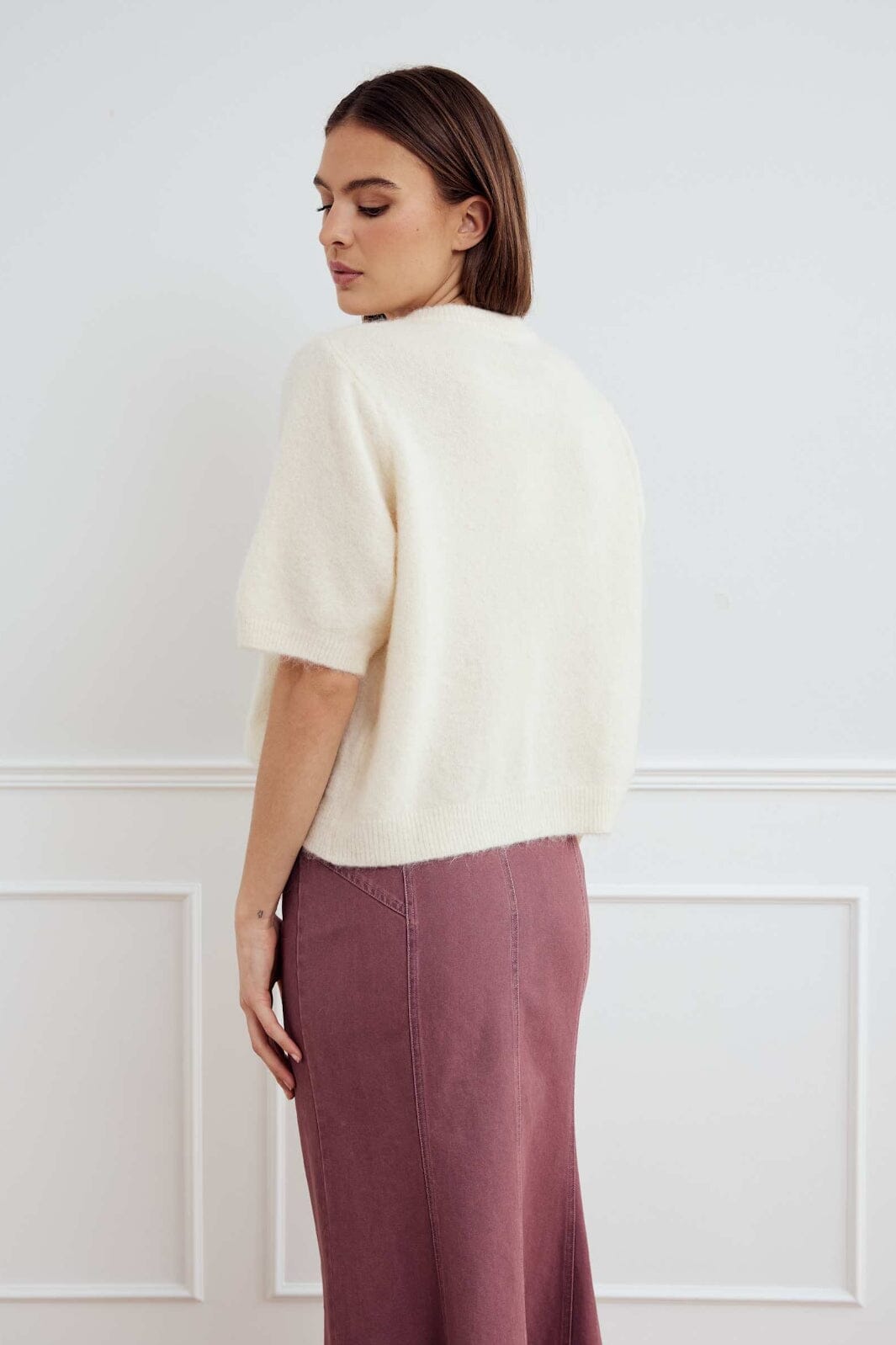 Noella - Kae Ss Knit Cardigan 12940086 - 1206 - Oyster