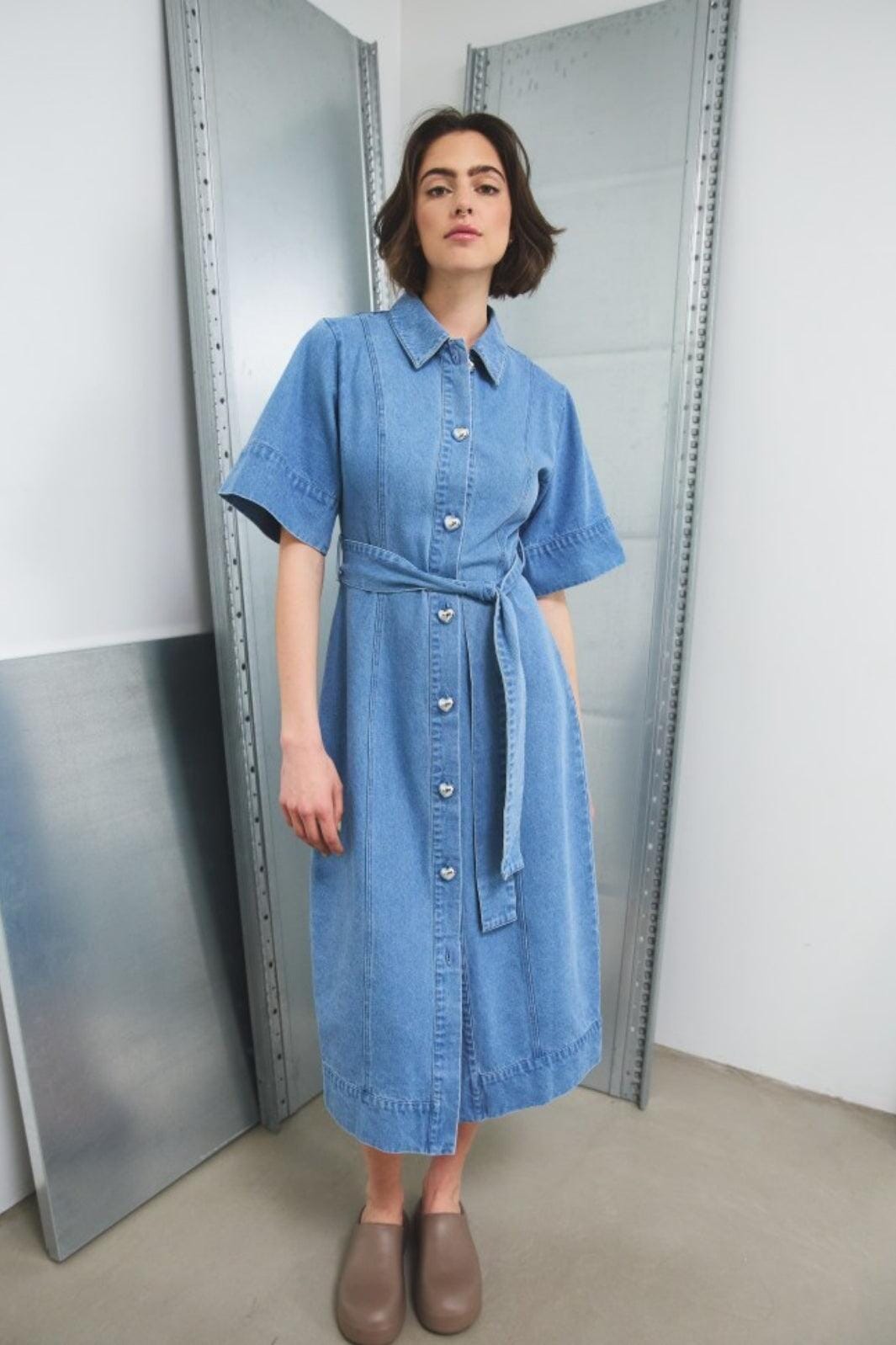 Noella - Keisley Dress - 1235 Light Blue Wash Kjoler 