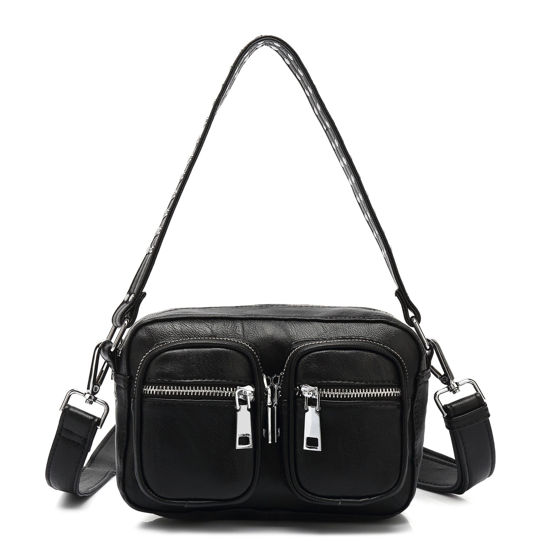 Noella, Kendra Bag Black Leather Look, Black Leather Look