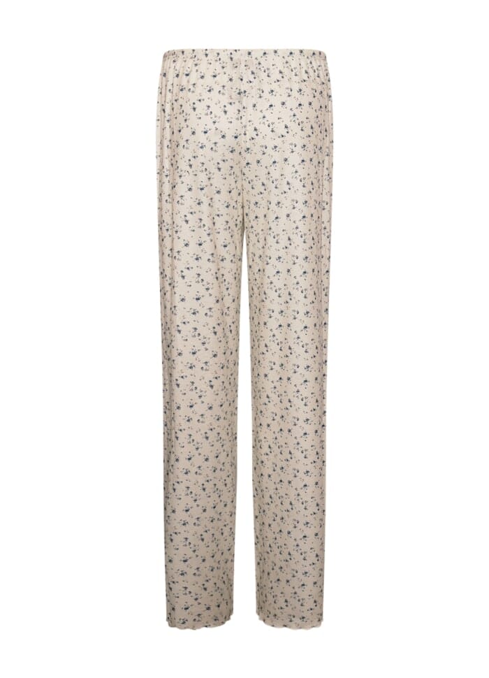 Noella - Kyrena Pants - 1297 Blue White Flower Print Bukser 