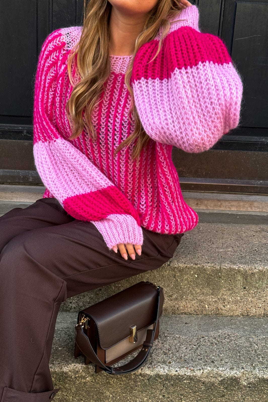 Noella - Liana Knit Sweater - 1035 Pink Bubblegum Strikbluser 