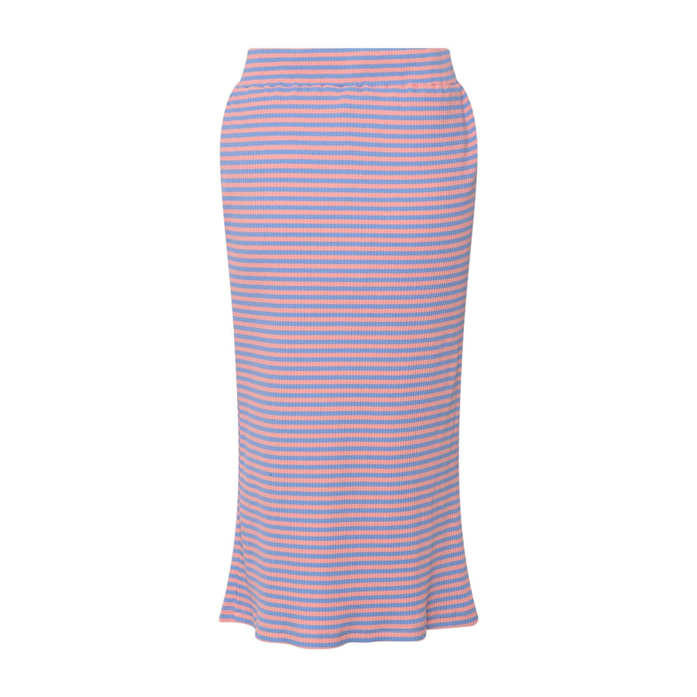 Noella - Luelle Midi Skirt - 909 Melon/Blue Stripe Nederdele 