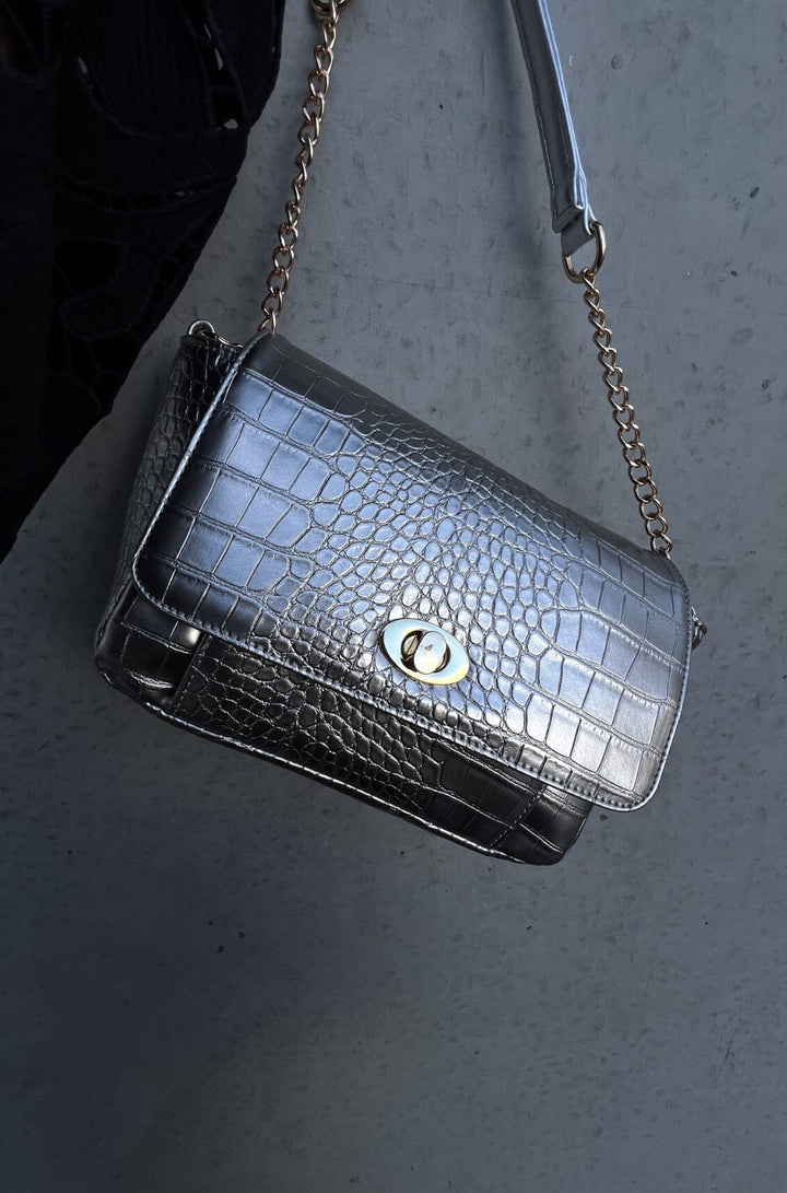 Noella - Teagan Croco Bag - 1079 Silver Croc Tasker 