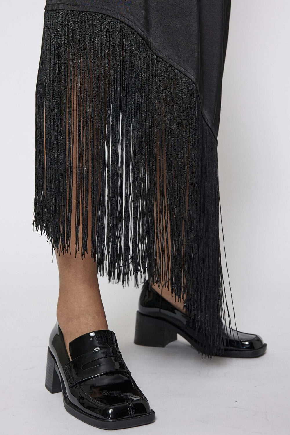 NORR - Gili Fringe Skirt - Black Nederdele 