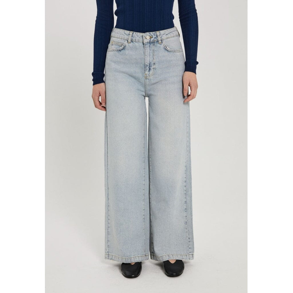 Norr - Kenzie Wide Jeans - Vintage Blue Wash Bukser 