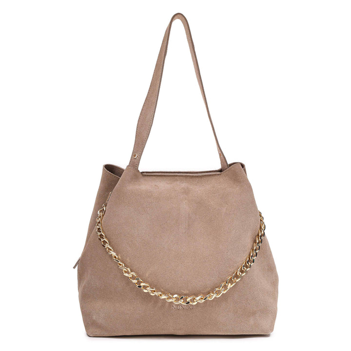 Núnoo - Chiara Suede W. Gold - Beige Tasker 