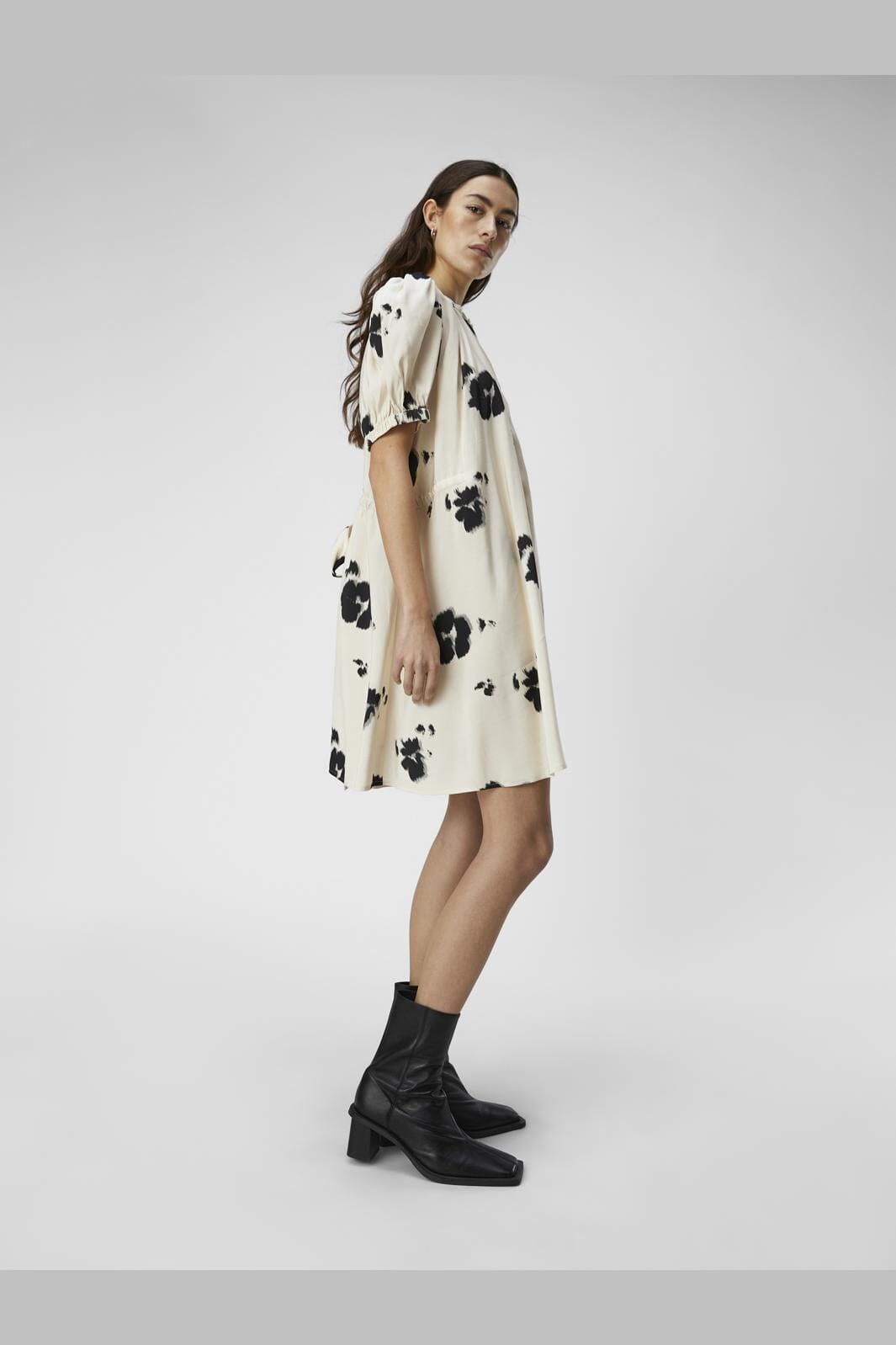 Object - Objjenni 3/4 Shirt Dress 132 - 4516349 Sandshell Flower