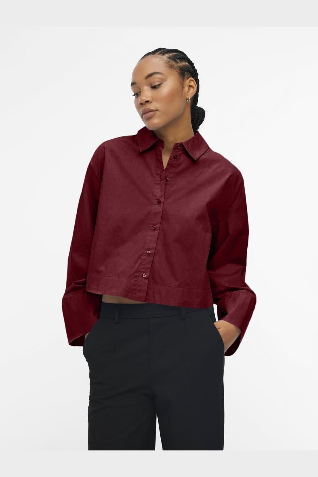 Object - Objkira L/S Shirt - 4826895 Cabernet