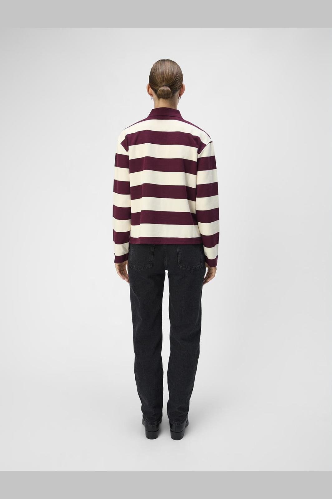 Object - Objmillie L/S Lo Polo Aw Fair 24 - 4750424 Cabernet White