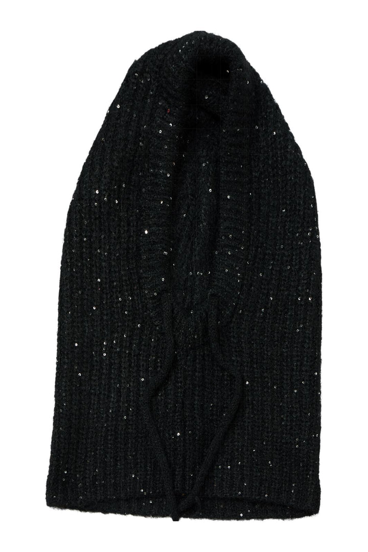 Object - Objmilu Sequins Knit Balaclava 135 - 4668592 Black