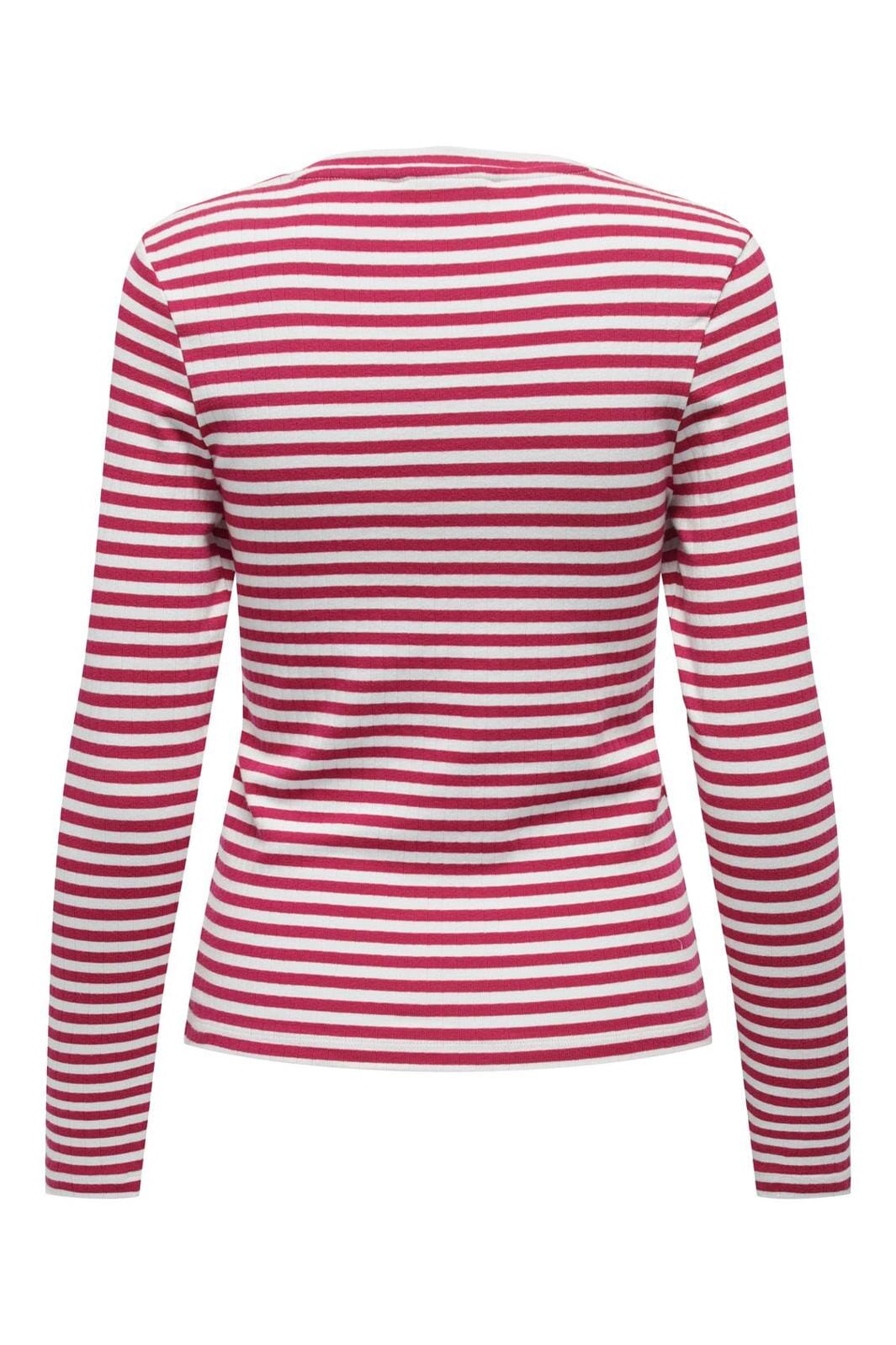 Only - Onlaida L/S Striped Top 15342088 - 4761211 - Salsa White