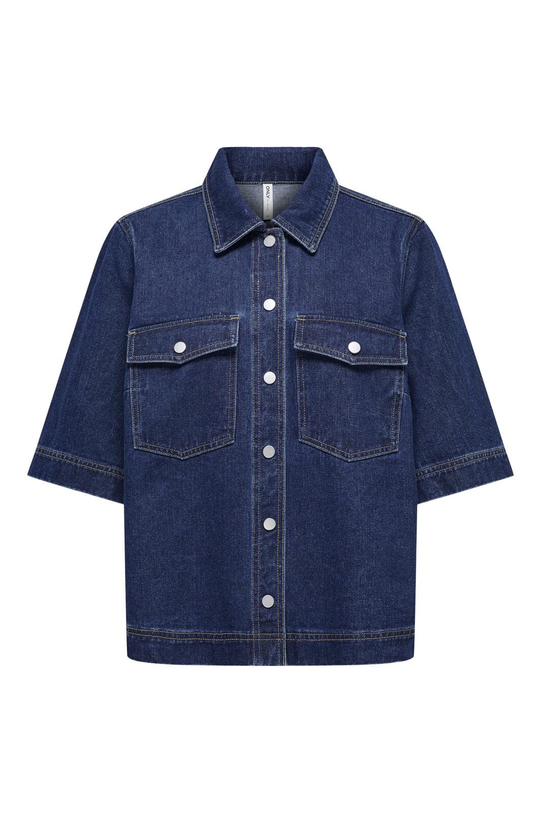 Only - Onlbelle S/S Shirt Gua - 4740241 Dark Blue Denim