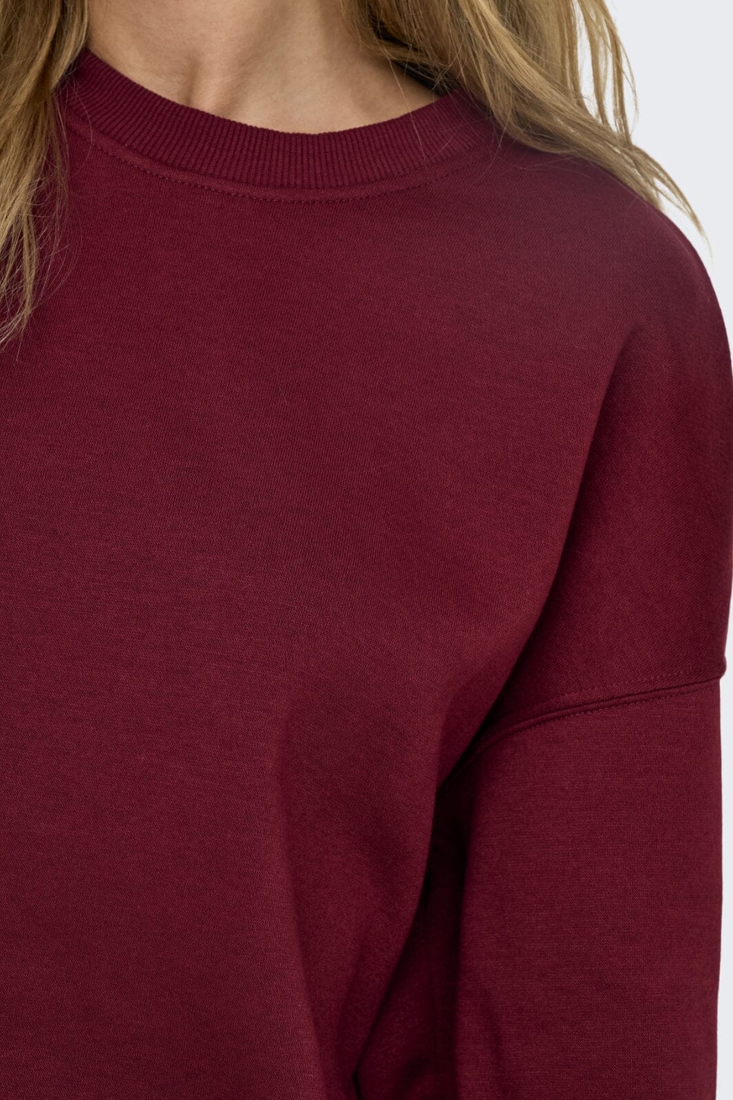 Only - Onlbest L/S Crew Neck Swt - 4748478 Cabernet Sweatshirts 