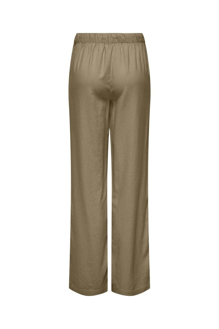 Only - Onlcaro Linen Bl Pull-Up Pant Cc - 4652313 Elmwood