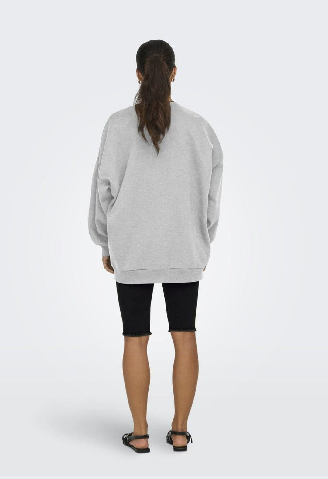 Only - Onldaze L/S Oversize O-Neck Swt - 4618896 Light Grey Melange Sweatshirts 