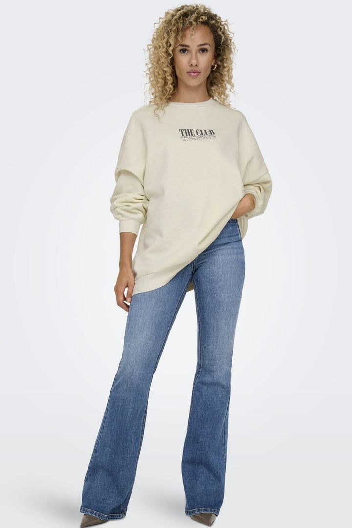 Only - Onldaze L/S Party O-Neck Swt - 4601781 Cloud Dancer Club Sweatshirts 