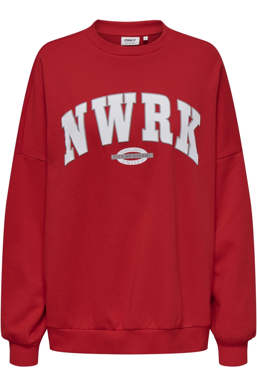 Only - Onldeborah L/S Club O-Neck Swt 15337256 - 4636894 - Mars Red Nwrk