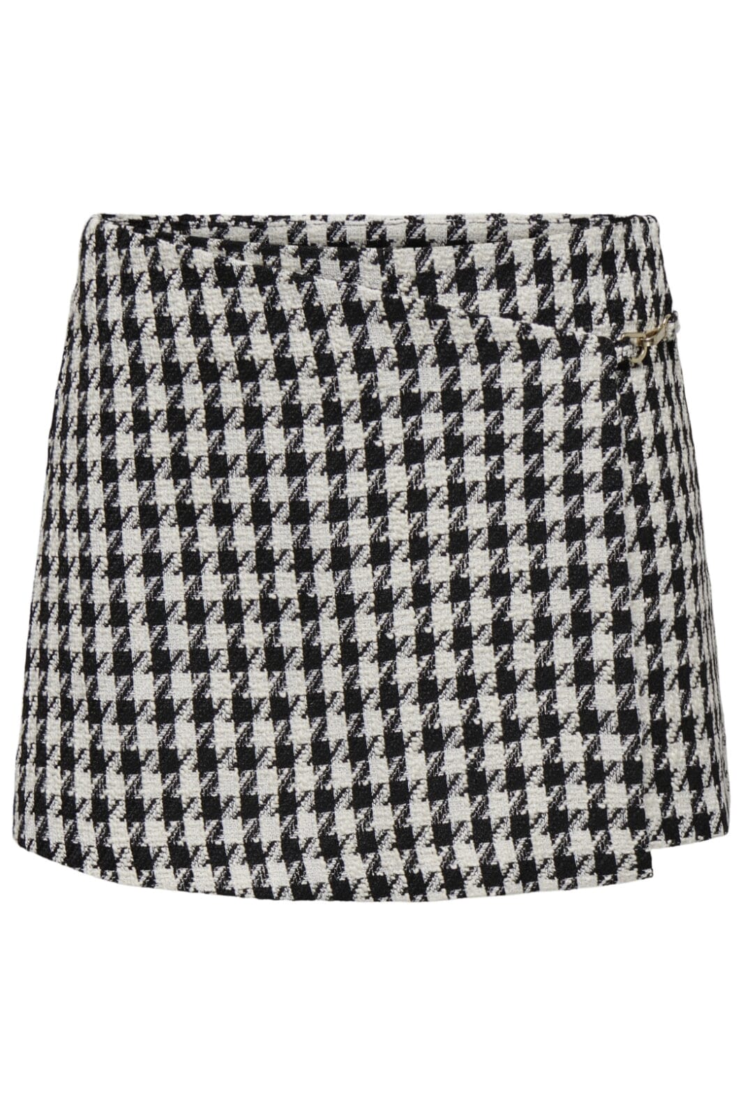 Only - Onlelinor Ht Wrap Skort Tlr - 4591149 Black White Houndstooth Nederdele 