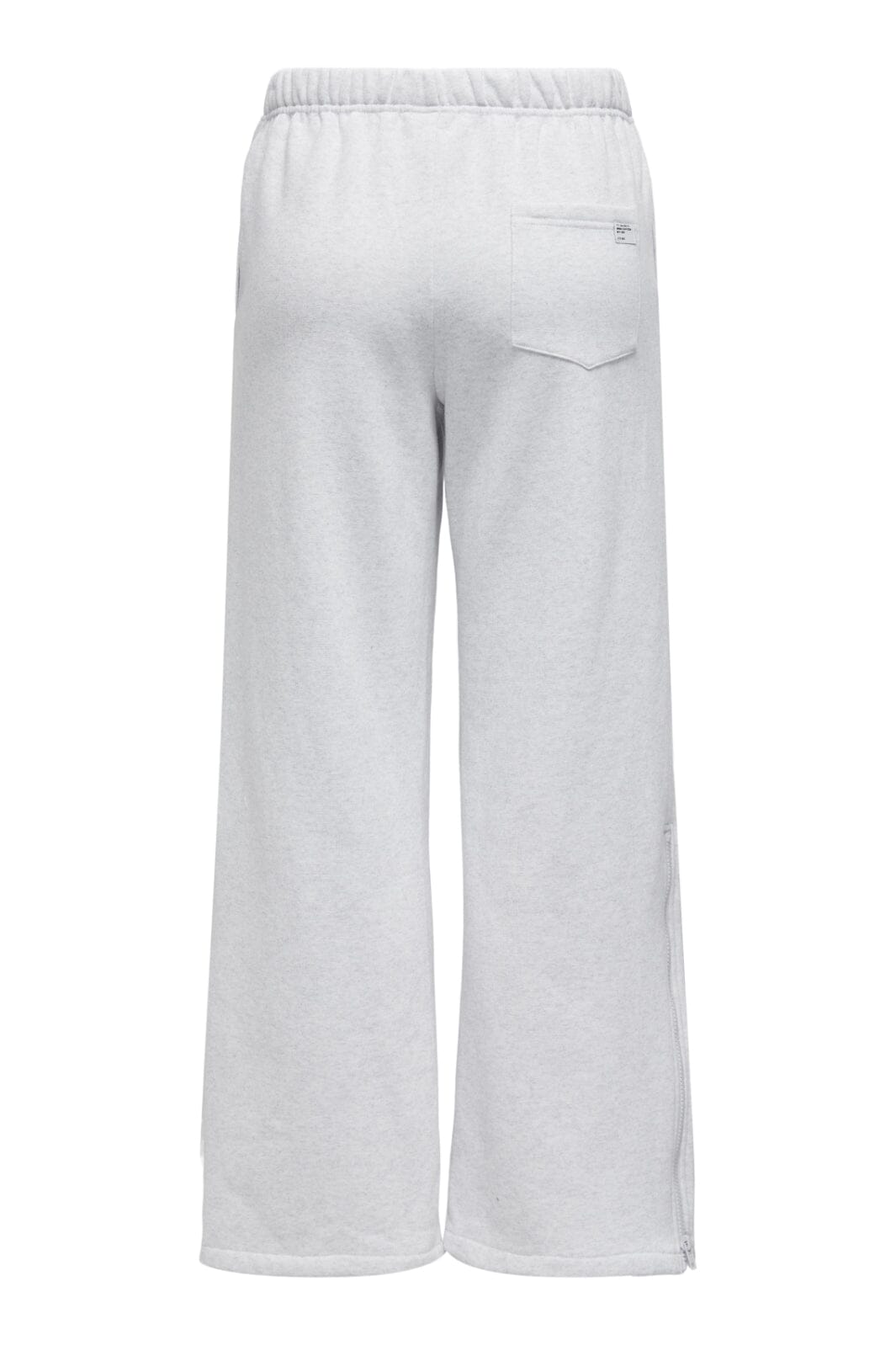 Only - Onlelliot Wide Zip Pant Swt - 4638151 Light Grey Melange Labels Brooklyn Bukser 