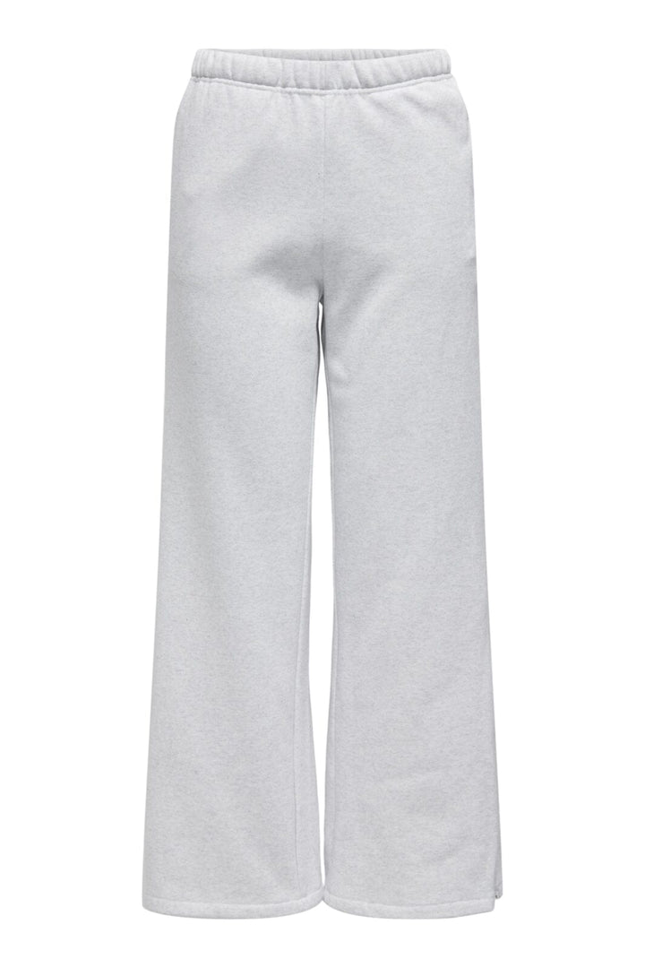 Only - Onlelliot Wide Zip Pant Swt - 4638151 Light Grey Melange Labels Brooklyn Bukser 