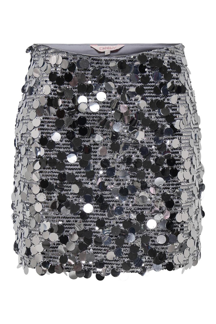 Only - Onljadel Sequins Skirt - 4732778 Silver W Silver Sequins