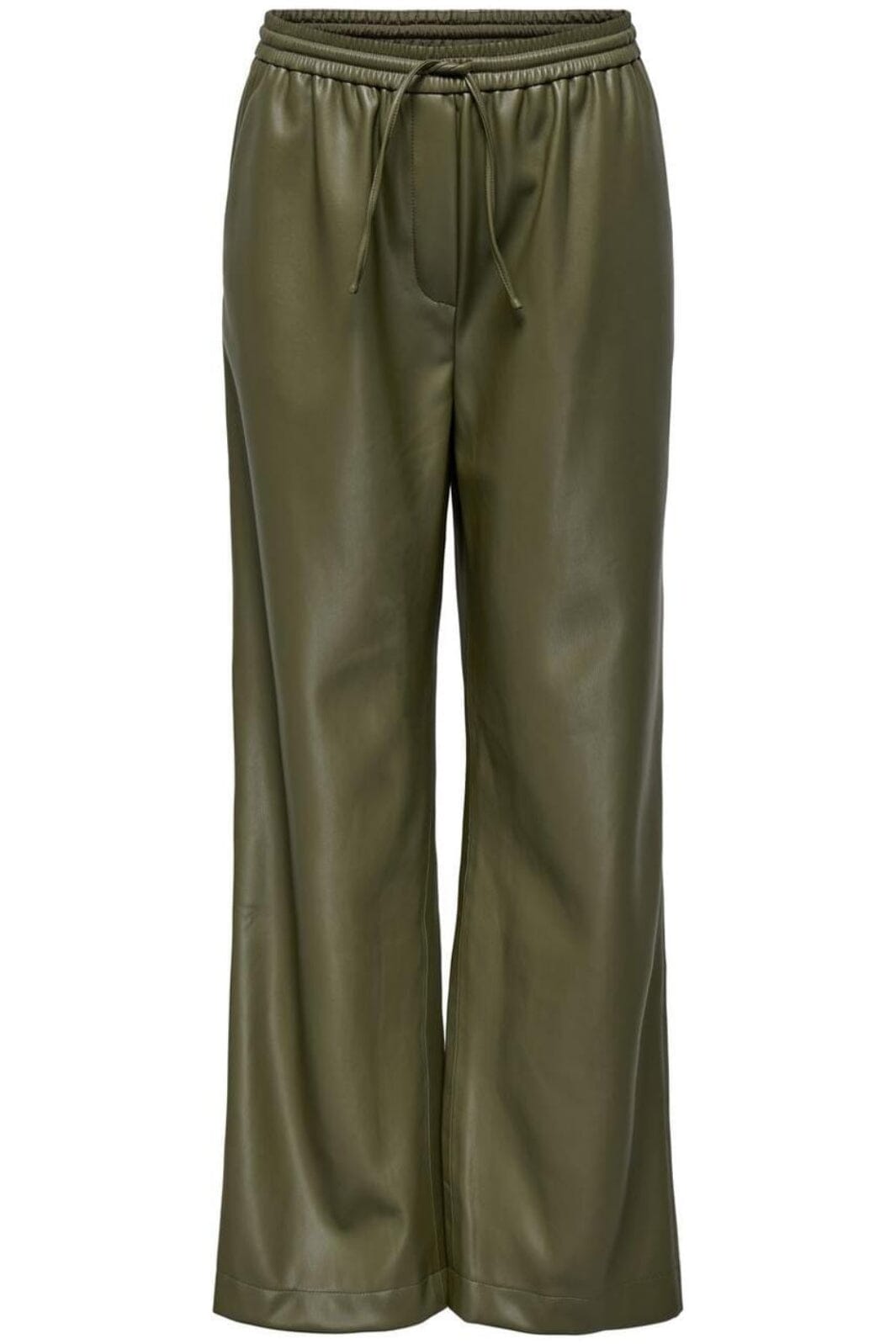 Only - Onljovana Faux Leather Trackpant - 4757191 Winter Moss Bukser 