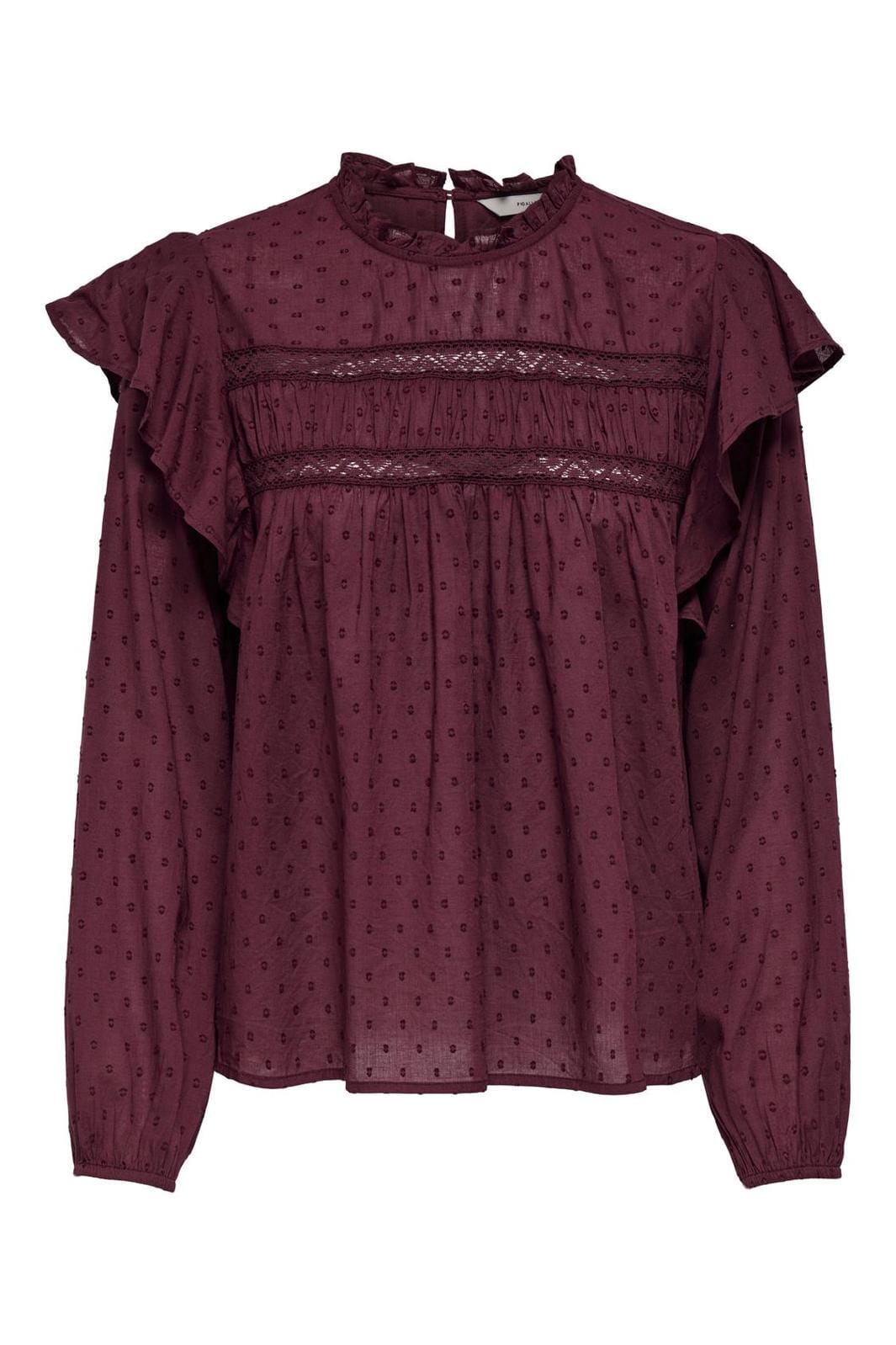 Only - Onlkatti L/S Dobby Top - 4749728 Tawny Port