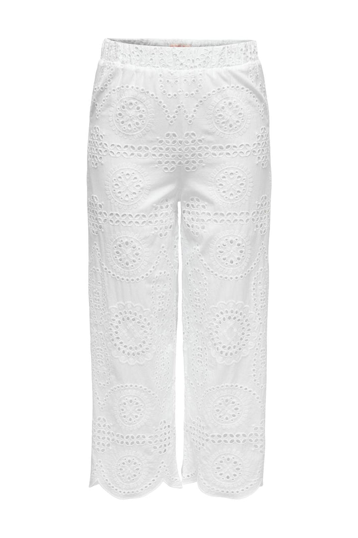 Only - Onllila Zindy Life Pant - 4459952 Bright White Bukser 