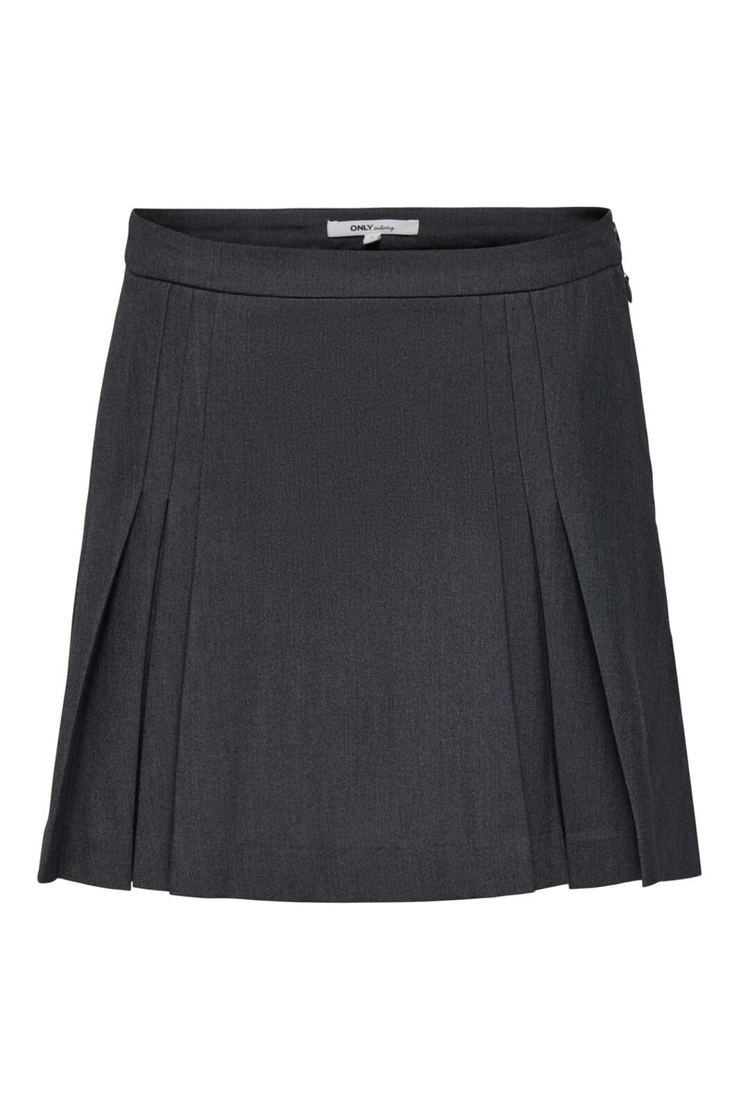 Only - Onlmarion Pleat Mel Skirt Tlr - 4554298 Dark Grey Melange Melange