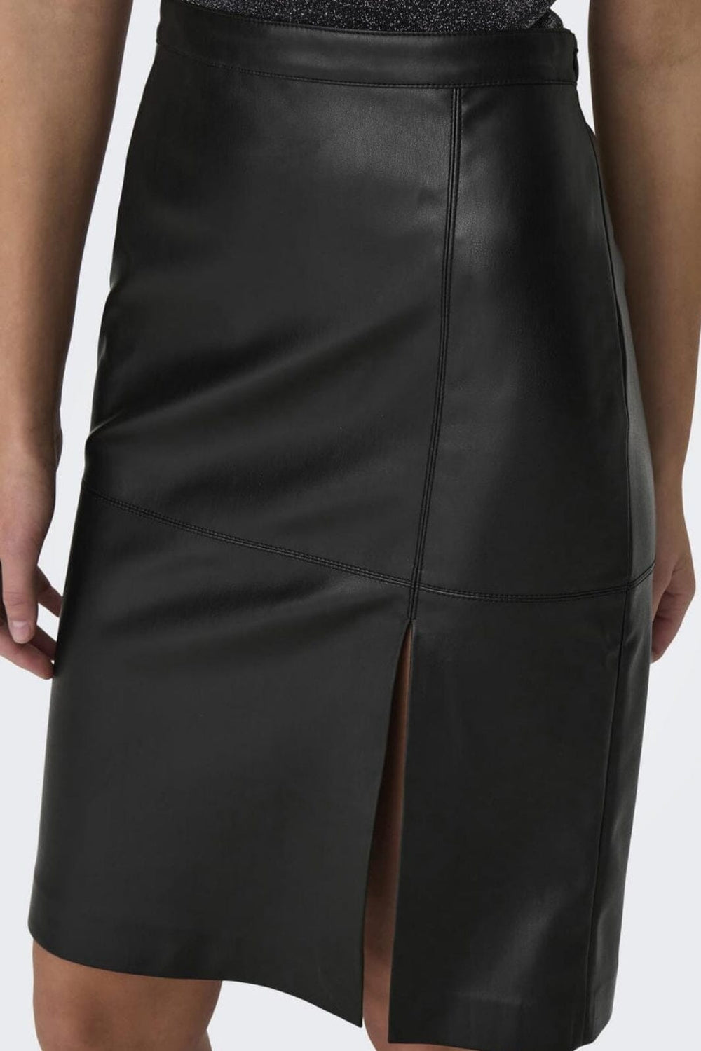 Only - Onloline Faux Leather Pencil Skirt - 4428836 Black Nederdele 