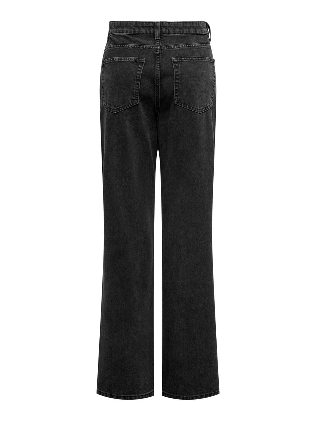 Only - Onlsilje Straight Wide Blk - 4463637 Washed Black