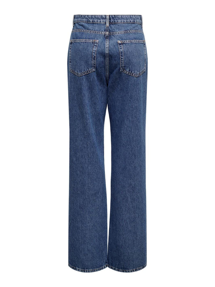 Only - Onlsilje Straight Wide Mbd - 4463660 Medium Blue Denim