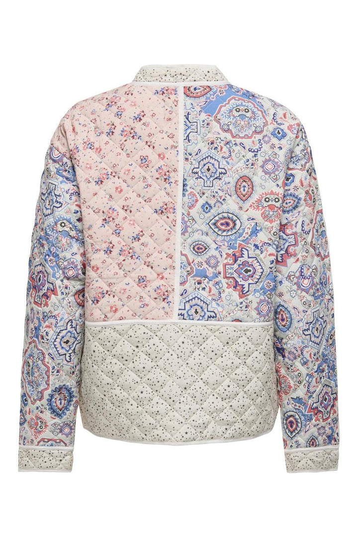 Only - Onlsmilla Quilted Patchwork Jacket - 4815566 Tofu Romantic Flower