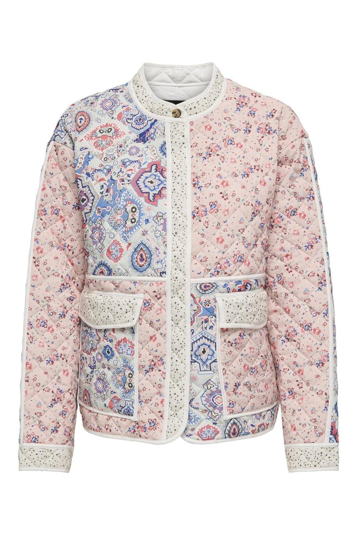 Only - Onlsmilla Quilted Patchwork Jacket - 4815566 Tofu Romantic Flower