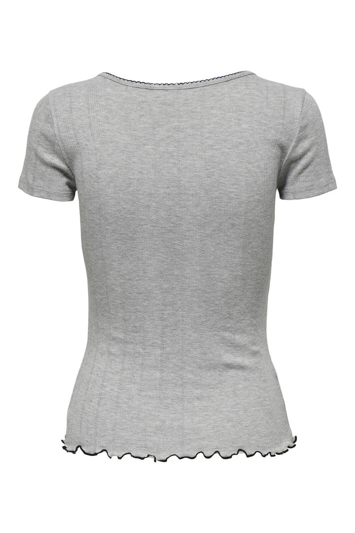 Only - Onltenna S/S Top - 4694670 Light Grey Melange