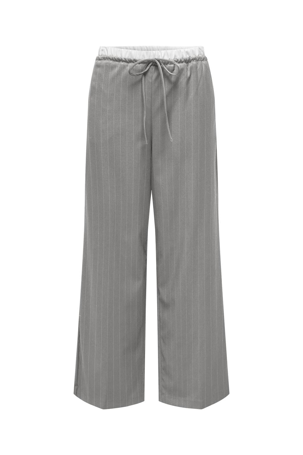 Only - Onltille Stripe Boxer Str Pant Tlr - 4653931 Light Grey Melange White Pinstripe