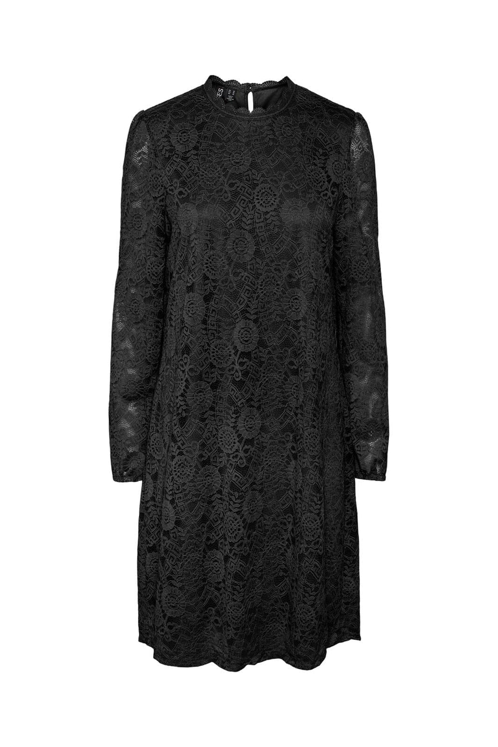 Pieces Curve, Pcolline Ls Lace Dress Qx, Black