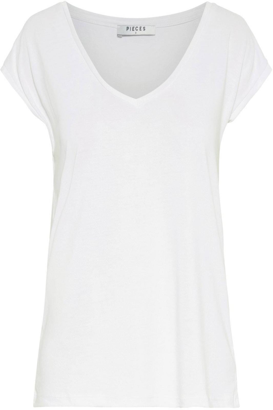 PIECES - Amala Tee - Bright White Toppe 