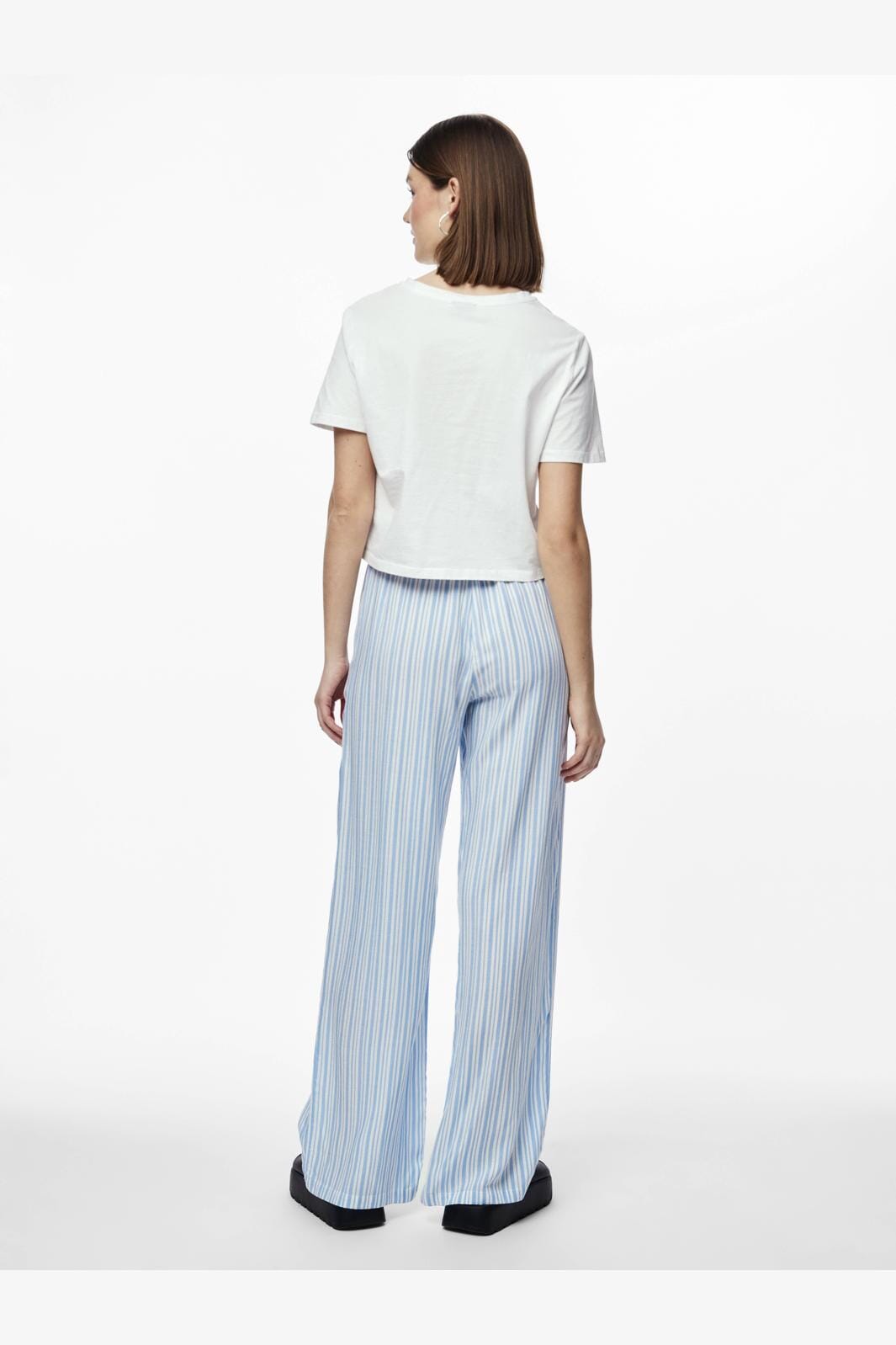 Pieces - Pcalvina Pants - 4472394 Blue Bell Cloud Dancer