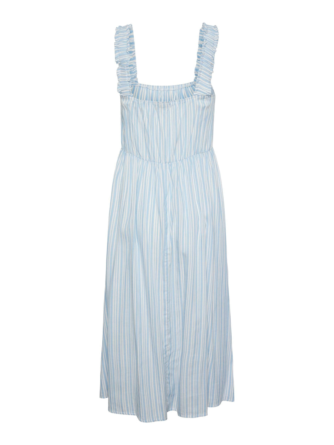 Pieces - Pcalvina Sl Midi Dress - 4472389 Blue Bell Cloud Dancer Kjoler 