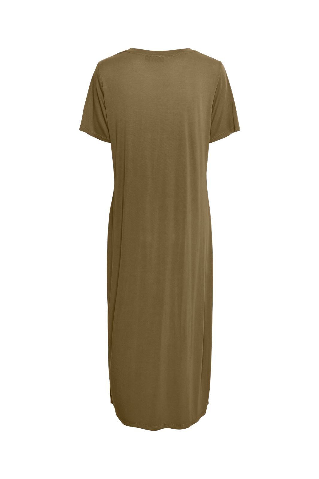 Pieces - Pcanora Ss O-Neck Midi Knot Dress - 4578544 Beech