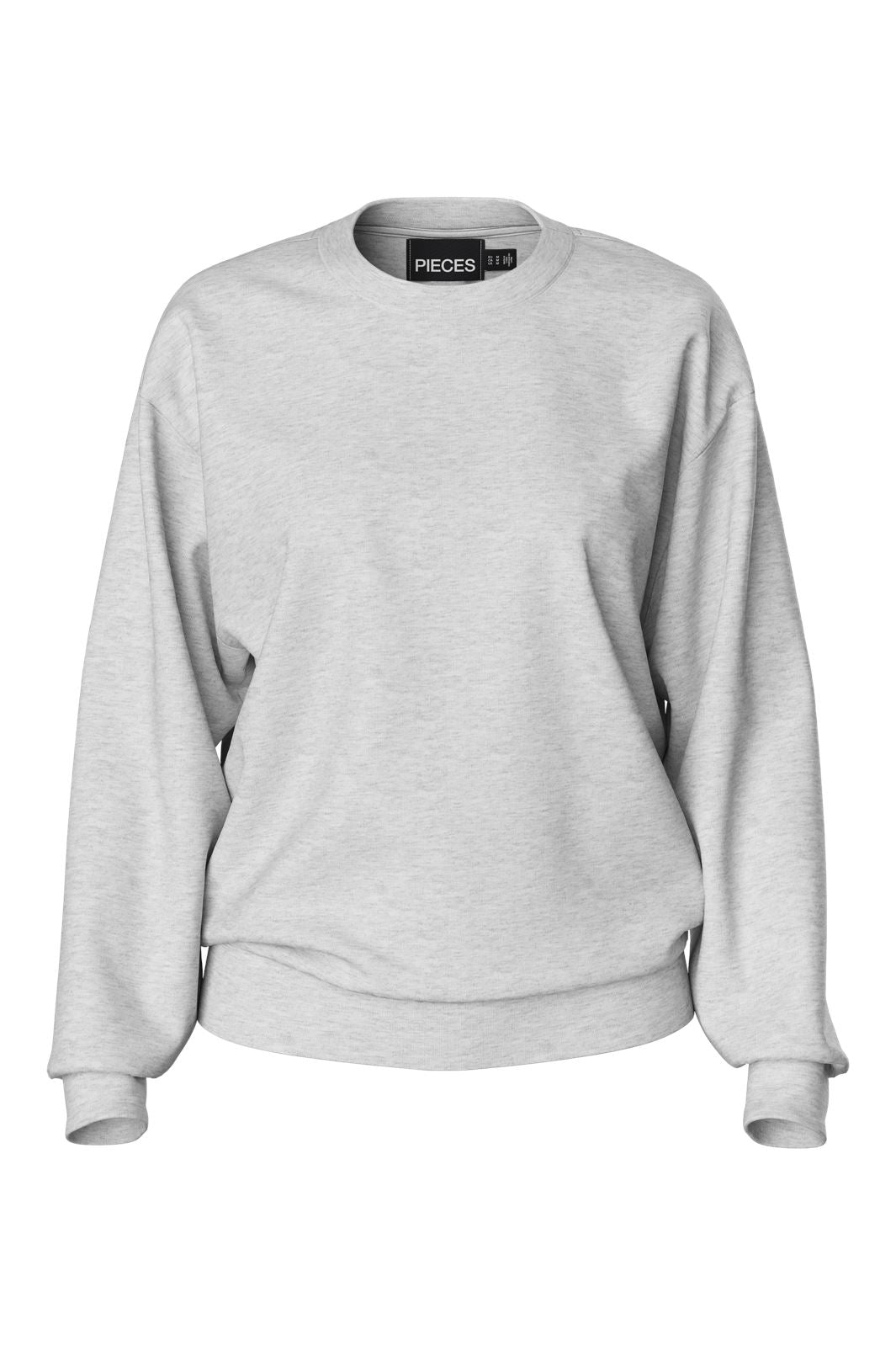 Pieces - Pcchilli Ls Oversized Sweat - 4701483 Light Grey Melange